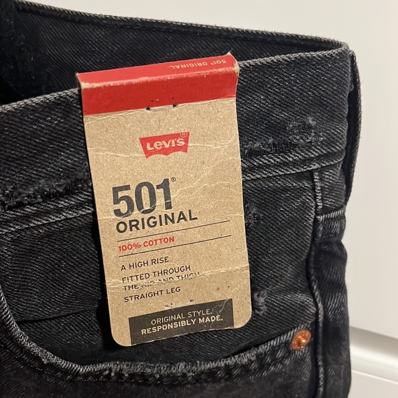 Levi’s 501 Original high rise - black distressed - Picture 2 of 5
